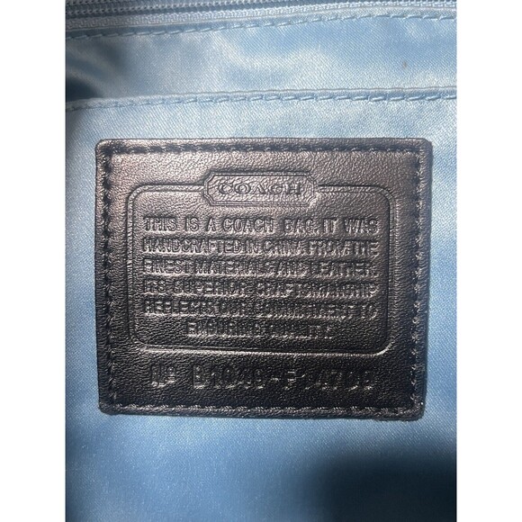 Coach Signature Shoulder Bag-Black and Dark Gray - Picture 12 of 15